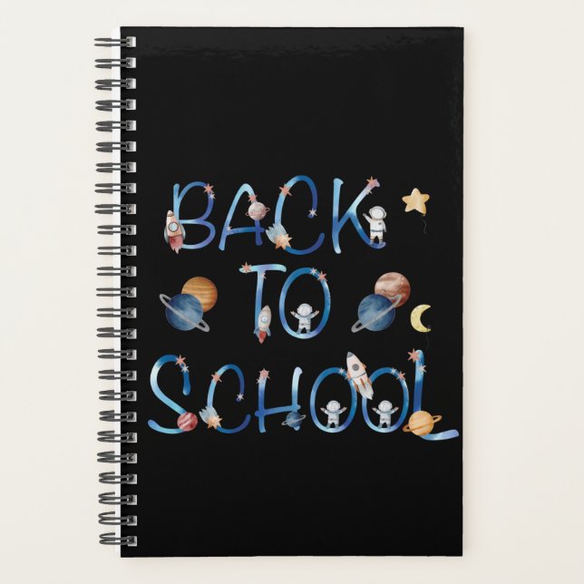 Astronauts Planets Space,back to school Planner (Front)