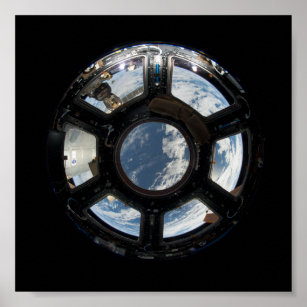 Astronauts View from Space Station Poster