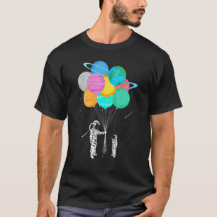 Astronauts With Planets Balon Astronauts Planets T-Shirt