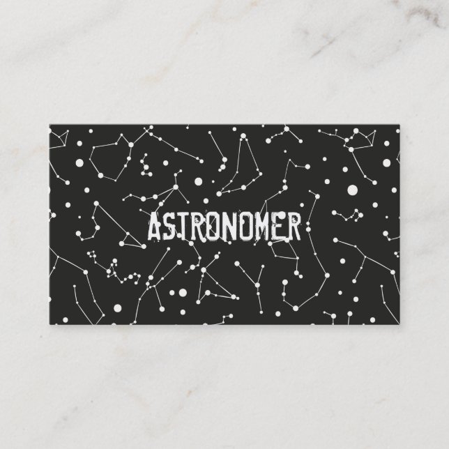 Astronomer and Constellations Business Card (Front)