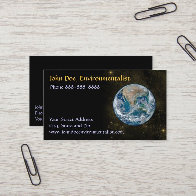 Astronomer Astronomy Environmentalist Business Card (Front/Back In Situ)