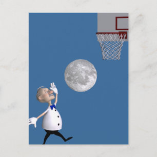 Astronomer Playing Basketball Postcard