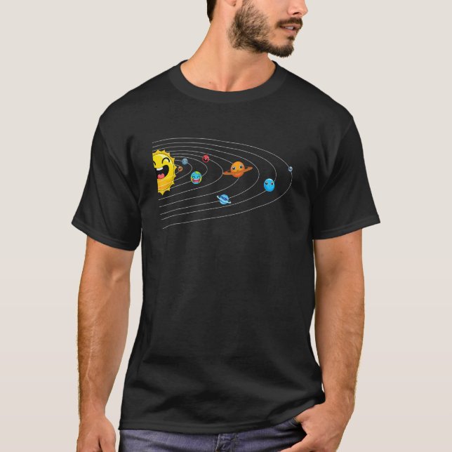 Astronomer Space Travel Science Cute Planets Astro T-Shirt (Front)