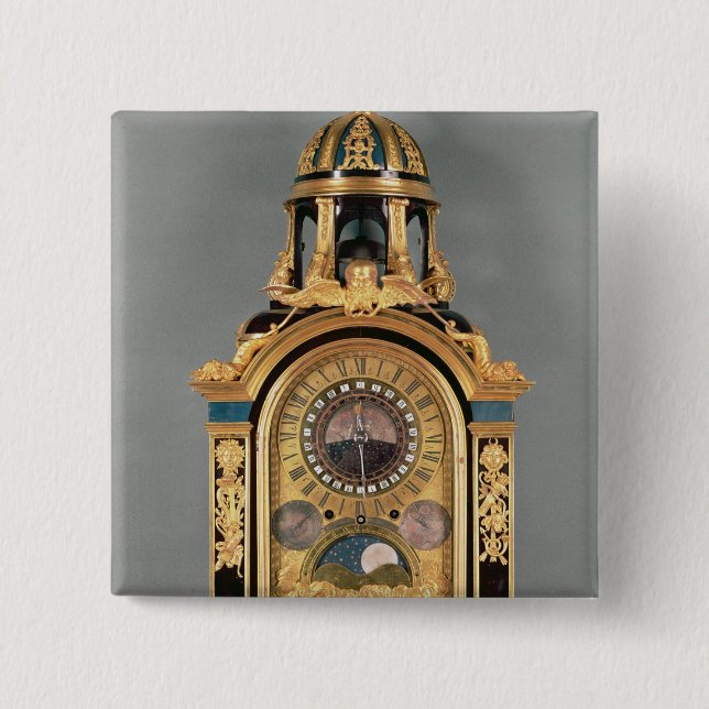 Astronomical clock 15 cm square badge (Front)