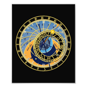 Astronomical Clock Astrology Star Constellation Photo Print