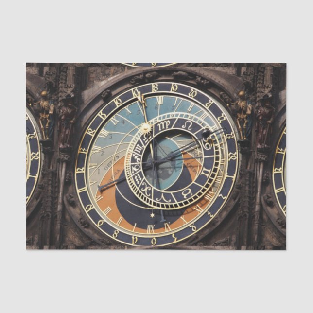 Astronomical Clock In Prague Tissue Paper (Front)