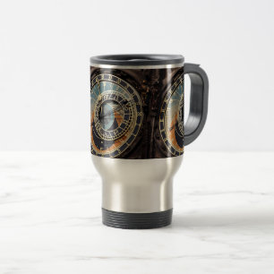 Astronomical Clock In Prague Travel Mug