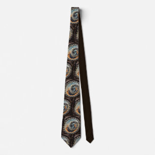 Astronomical Clock In Praque Neck Tie