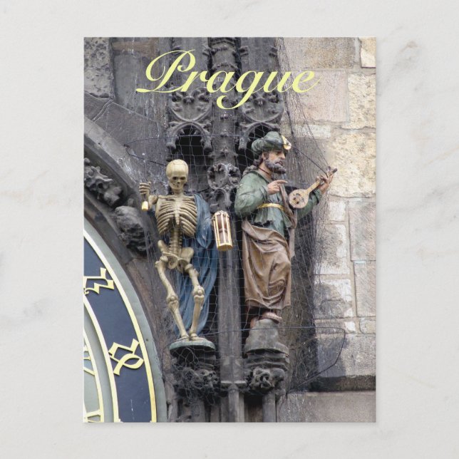 Astronomical Clock or Prague Orloj Postcard (Front)