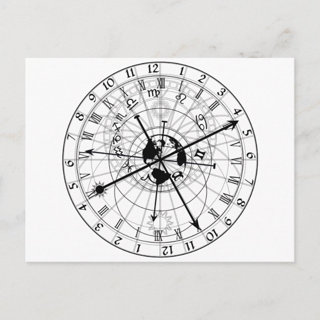 Astronomical Clock Postcard (Front)