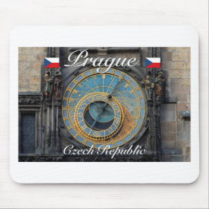 Astronomical clock Prague Orlog Czech Republic Mouse Mat