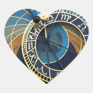 Astronomical Clock-Prague Orloj Heart Sticker