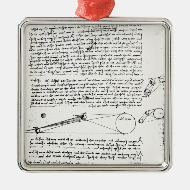 Astronomical diagrams metal tree decoration (Front)