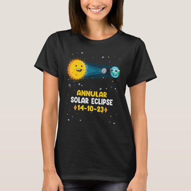 Astronomy  Annular Solar Eclipse 14 10 23 Nevada T-Shirt (Front)