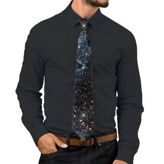 Astronomy Blue Night Sky Photo Tie