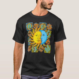 Astronomy Celestial Bodies Crescent Moon Sun Astro T-Shirt
