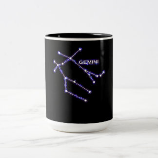 Astronomy Constellation - Astrology Zodiac Gemini Two-Tone Coffee Mug