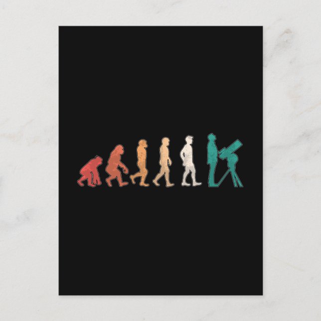 Astronomy Evolution Retro Space Stars Universe Holiday Postcard (Front)