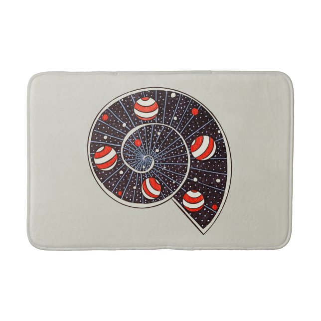 Astronomy Funny Space Spiral Galaxy  Bath Mat (Front)