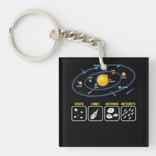 Astronomy Geek Galaxy Science Outer Space Solar Sy Key Ring