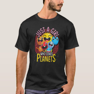 Astronomy Girls Outer Space Women Universe Cute Pl T-Shirt