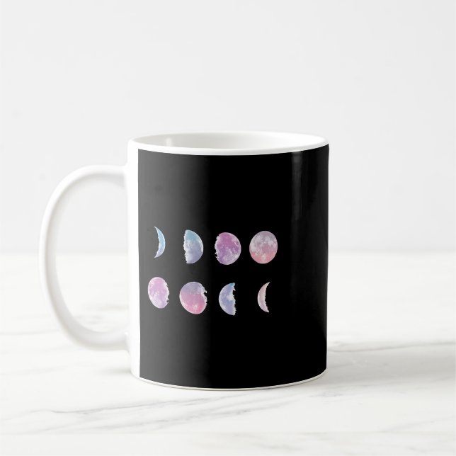 Astronomy Lover Lunar Phases Space Full Moon Astro Coffee Mug (Left)