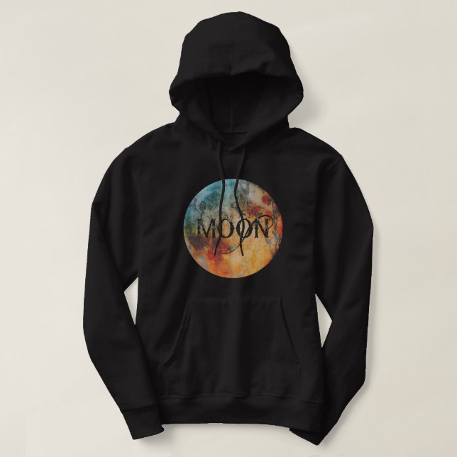 Astronomy Lover Moon Lettering Moon Mystical Full  Hoodie (Design Front)