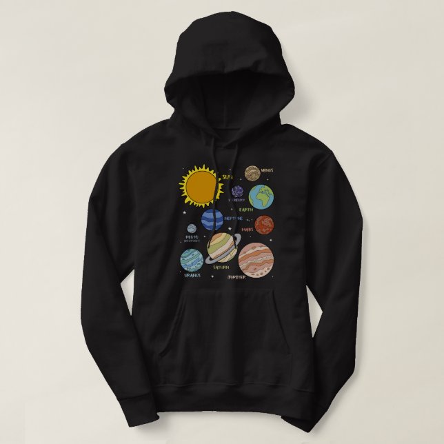 Astronomy Lover Planets Universe Astronomy Science Hoodie (Design Front)