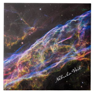 Astronomy & Nebula Veil, Hubble / Galaxy Tile