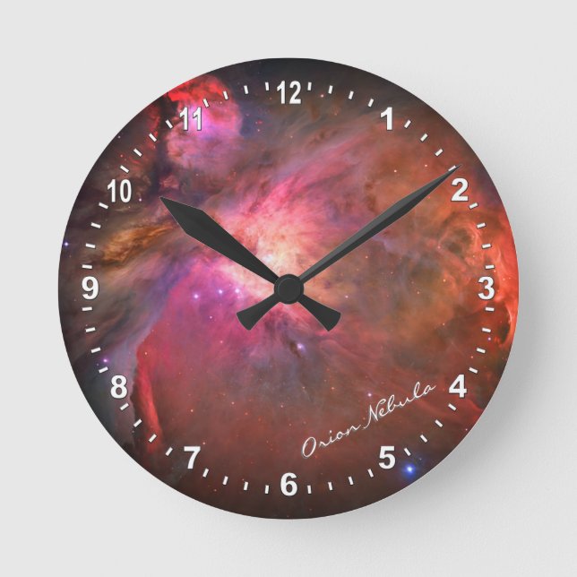 Astronomy & Orion Nebula Clock, Hubble / Galaxy Round Clock (Front)