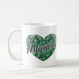 Astronomy Retro Heart Blackboard Love Coffee Mug