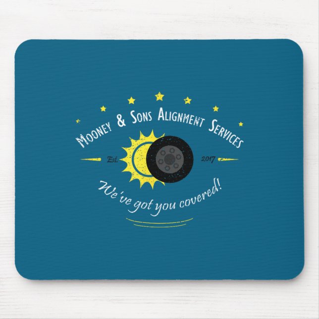 Astronomy Science Fans Solar Eclipse Artwork Mouse Mat (Front)