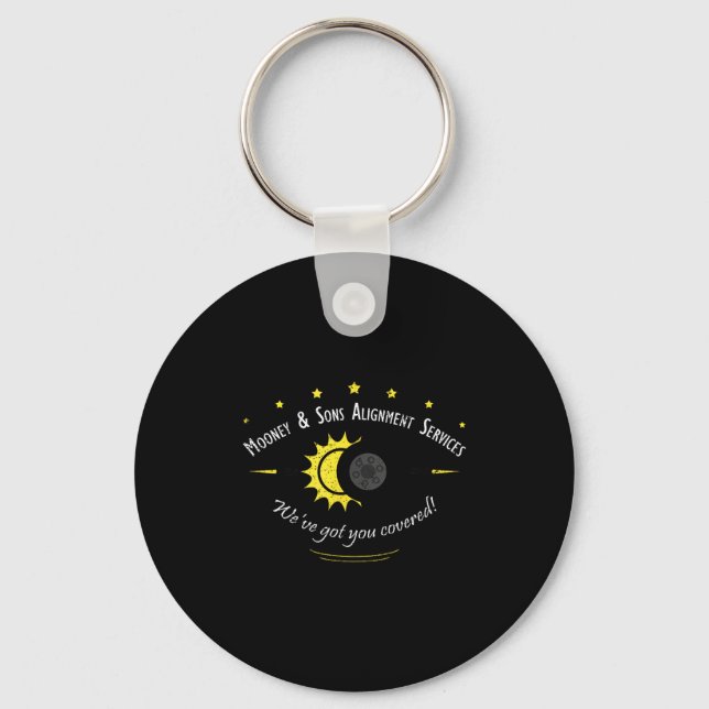 Astronomy Science Fans Solar Eclipse Key Ring (Front)