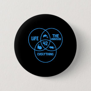 Astronomy Science Life The Universe And Everything 6 Cm Round Badge