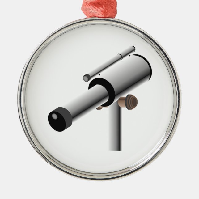 Astronomy Science Telescope Metal Tree Decoration (Front)