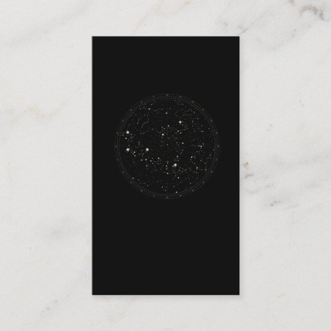 Astronomy Sky Map Stars Horoscope Constellation Business Card (Front)