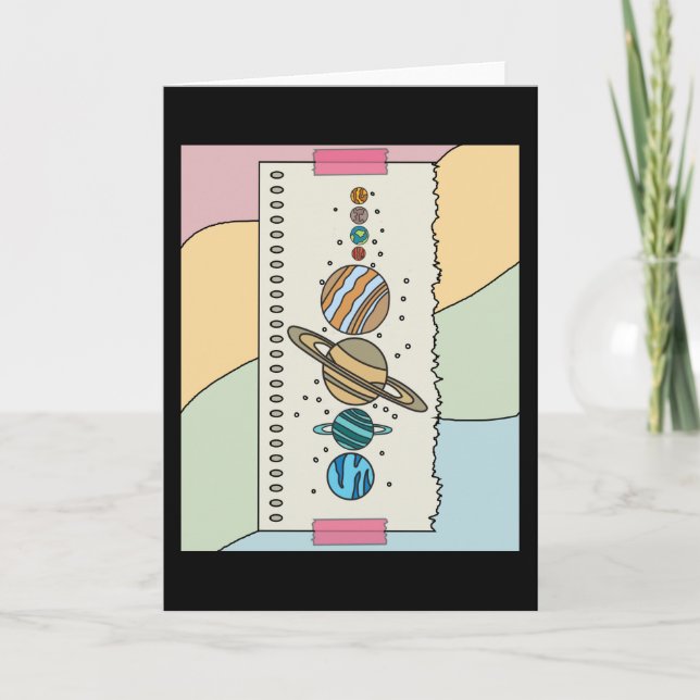 Astronomy Solar System Planets Universe Card (Front)