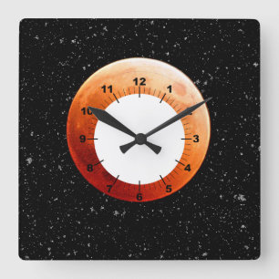 Astronomy & Space Moons Sky Peace Love Destiny Square Wall Clock