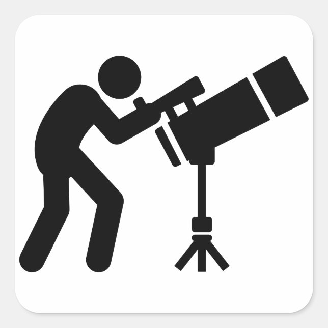 Astronomy Square Sticker (Front)