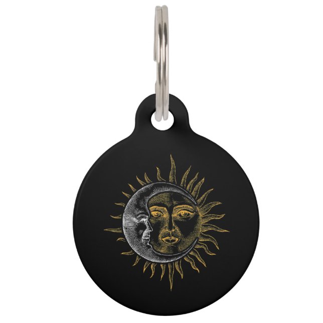 Astronomy Stars Sun Moon Planets Astronaut Pet Tag (Front)