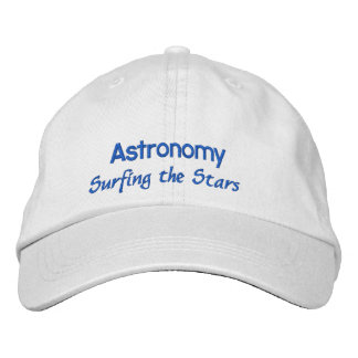 Astronomy Surfing the Stars Embroidered Hat