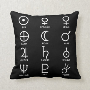 Astronomy Symbols, Astronomers Cushion