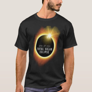 Astronomy Total Solar Eclipse 2024 Totality 04 08 T-Shirt