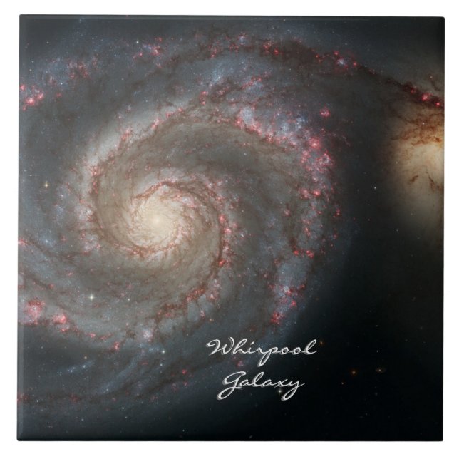 Astronomy & Whirpool Galaxy Spiral / Hubble Tile (Front)