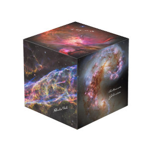 Astronomy & Whirpool Galaxy Spiral, Nebula Veil Cube