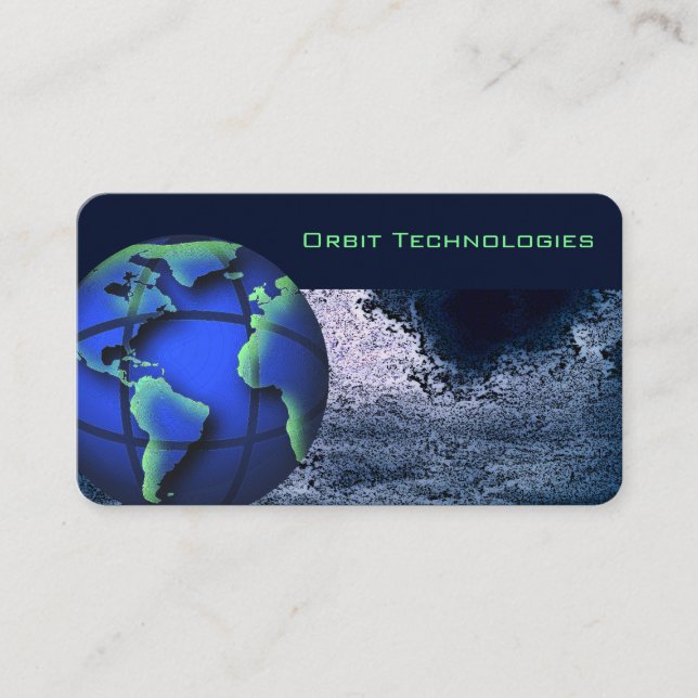 Astronomy World Globe Business Card (Front)