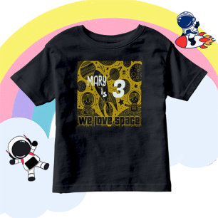 Astronout space 3rd Birthday  Toddler T-Shirt