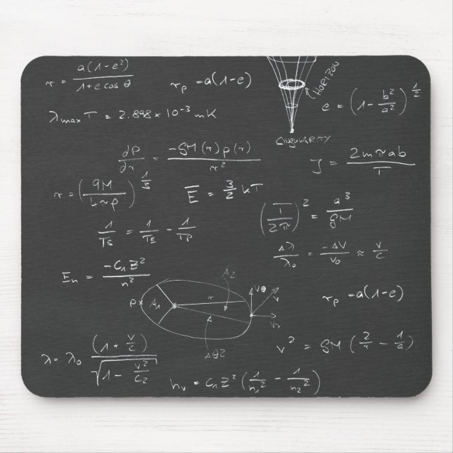 Astrophysics diagrams and formulas mouse mat (Front)