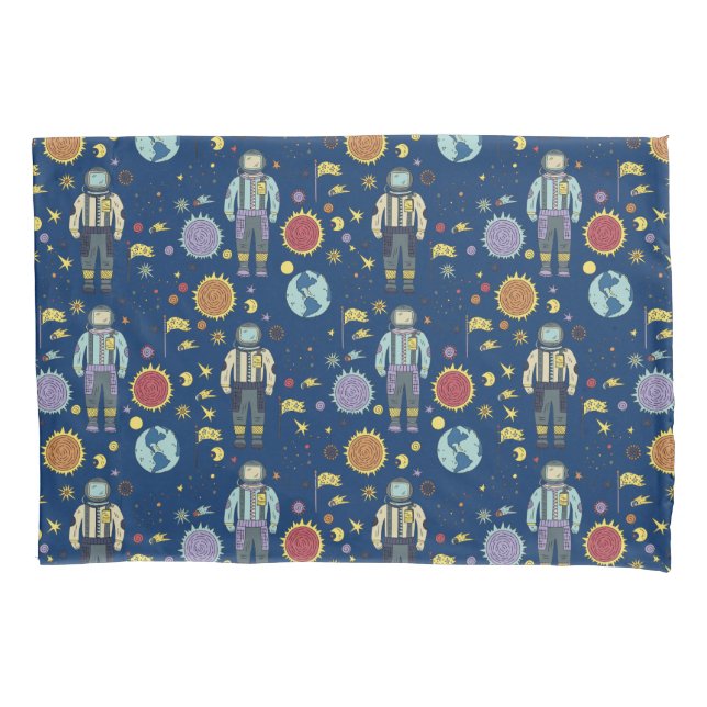 Astrounaut Space Man Colourful Pillowcase (Front)
