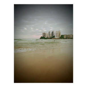 Astúrias Beach Guarujá Brazil Poster